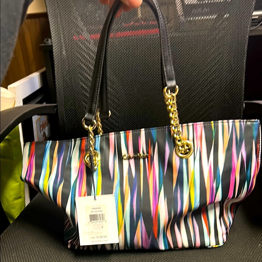 NWT Calvin Klein ‘Açaí Stripe’ Tote Bag / Purse